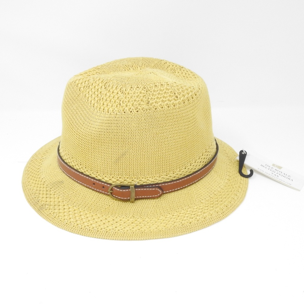 VICI Isle Royale Belted Fedora Tan NWT
